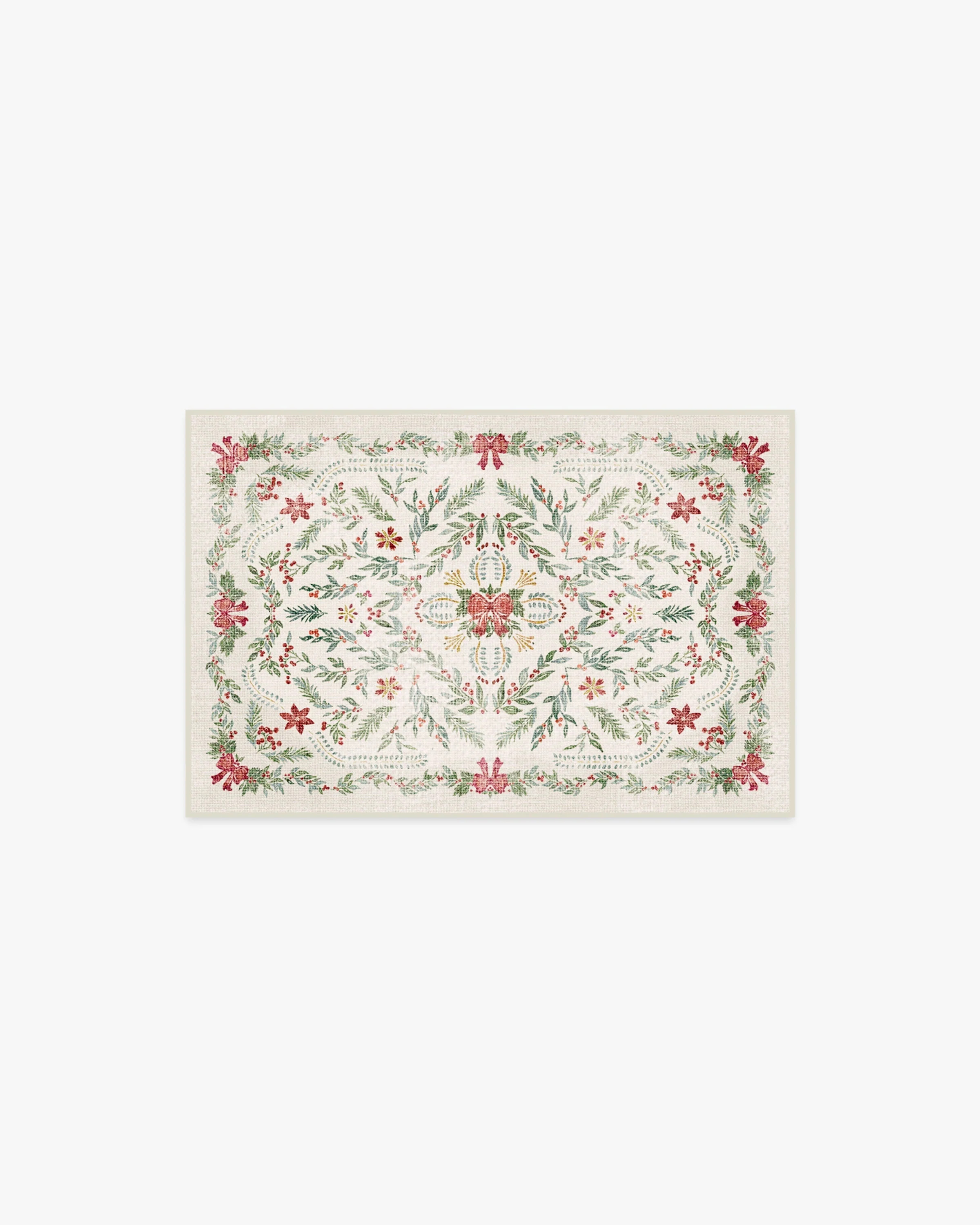 Deck the Halls Cream Multicolor Rug | Ruggable