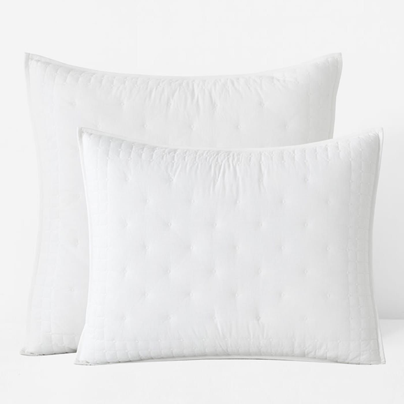 Pintuck Quilted Sham - White, Euro | The Company Store