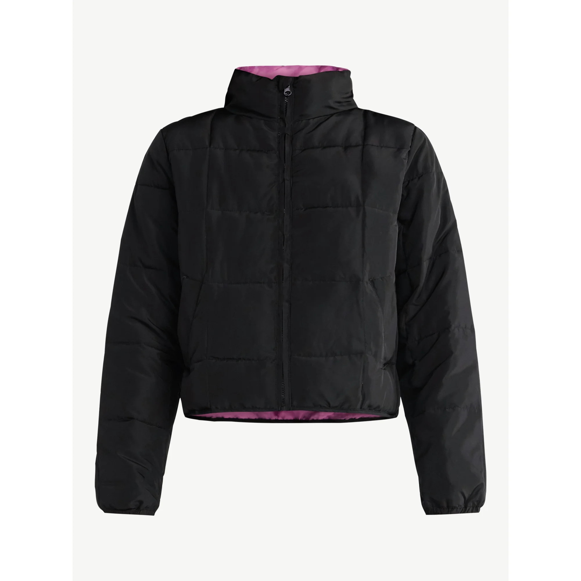 No Boundaries Packable Puffer Jacket, Women's and Women's Plus Sizes XS-4X | Walmart (US)