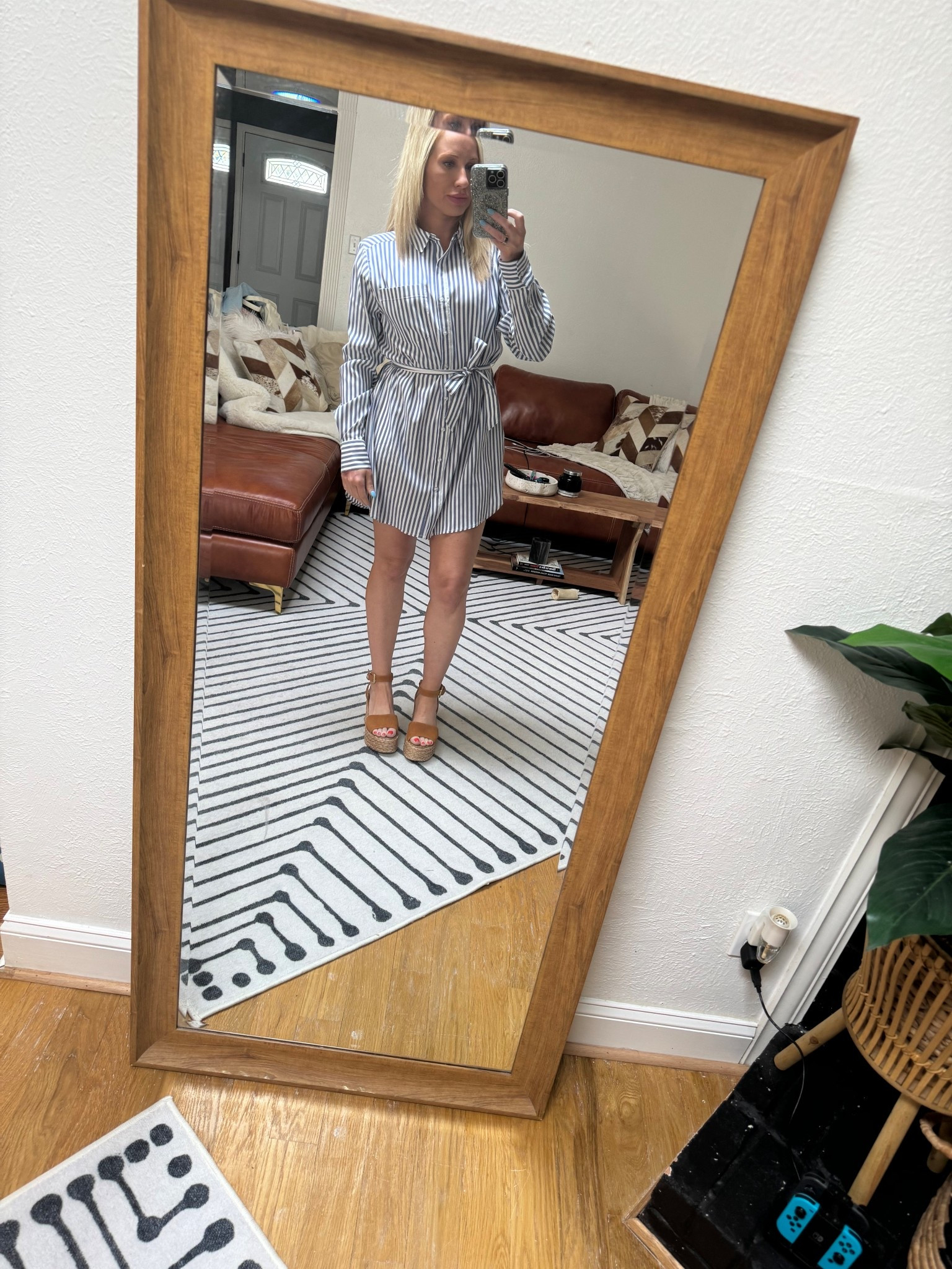 90 Degrees in Texas and a day full of new construction community tours calls for a wrap dress!! 

Living for stripes this season! 🤩🦓

#LTKSeasonal #LTKStyleTip #LTKWorkwear