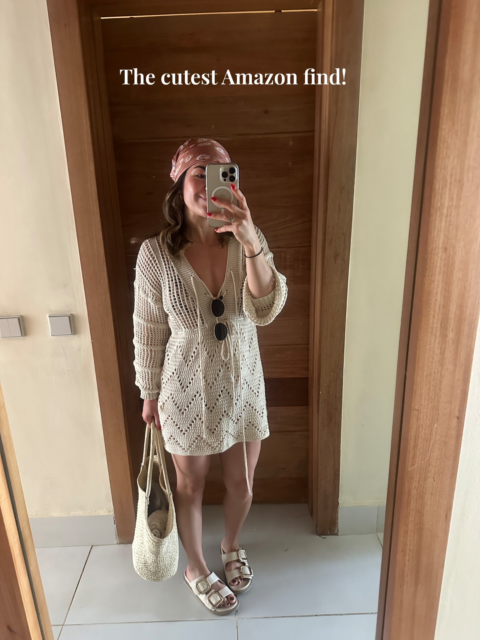 This cover up dress is the cutest! Loved the sleeves and front details. It runs tts, I’m wearing size small. 

#LTKFindsUnder100 #LTKTravel #LTKFindsUnder50