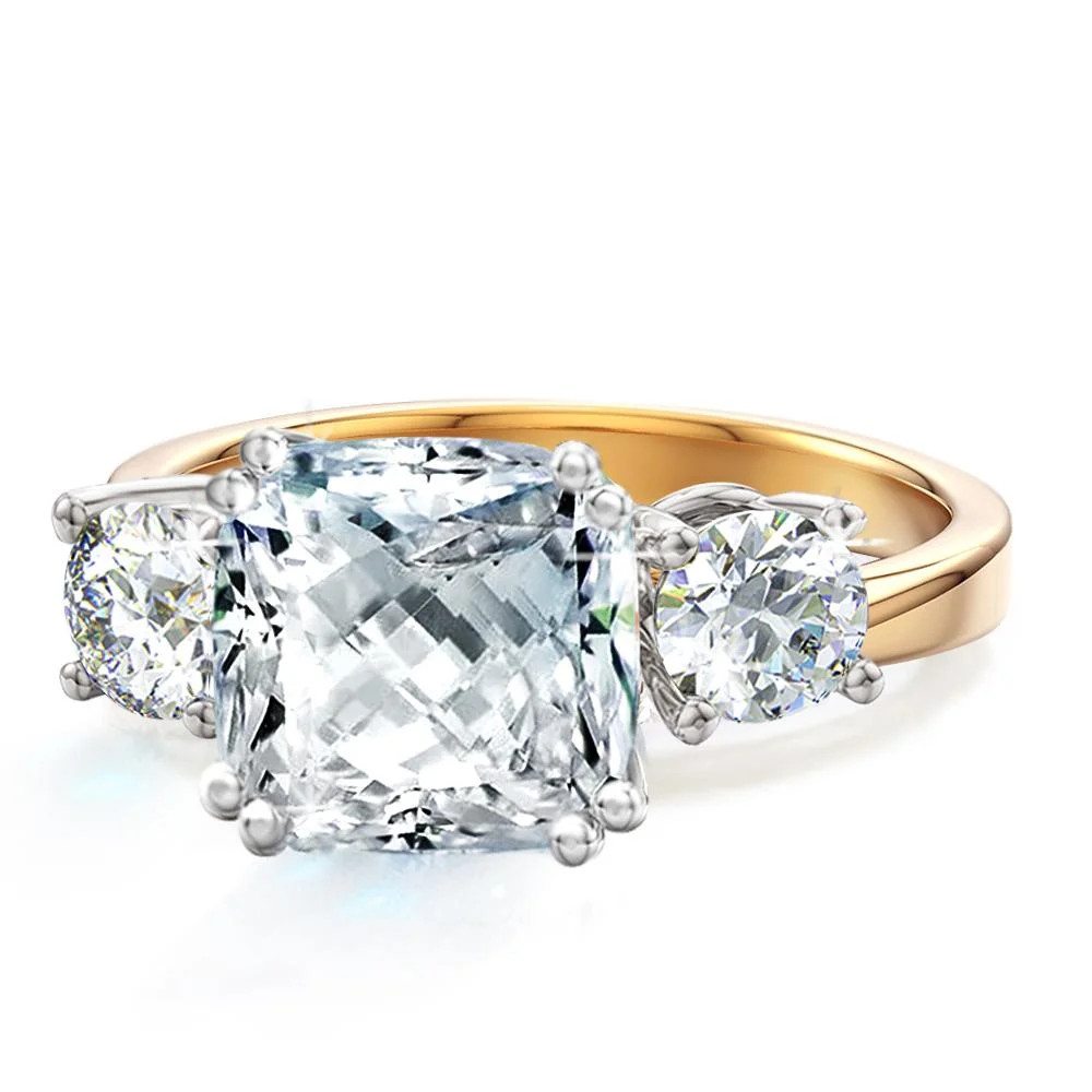 Samie Collection Meghan Markle Engagement Rings Inspired by Royal Wedding: 3.67ctw 3 Stone Cubic ... | Walmart (US)