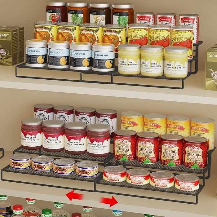 Expandable Can Organizer for Pantry,3-Tier Adjustable Can Organizers and Storage Holds Up to 24 C... | Amazon (US)