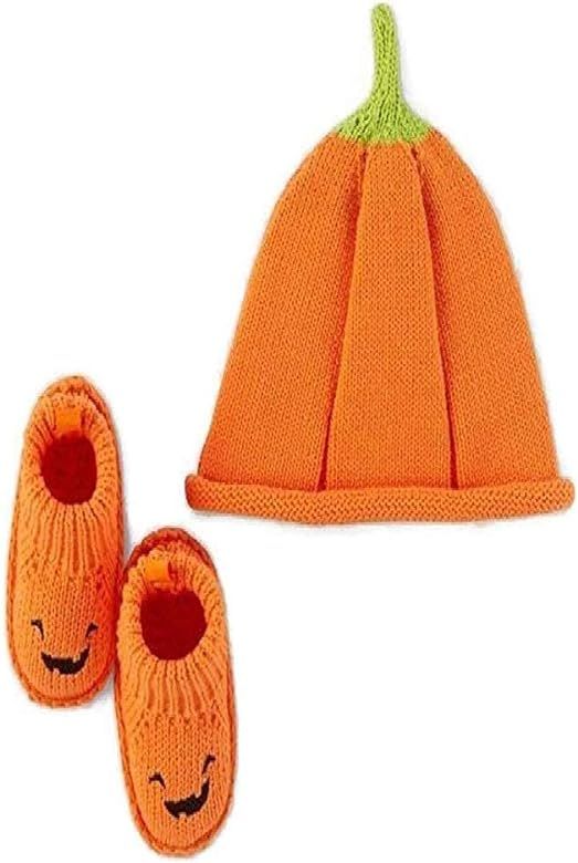 Amazon.com: Just One You Baby Halloween Pumpkin Hat & Booties Set Orange : Clothing, Shoes & Jewe... | Amazon (US)