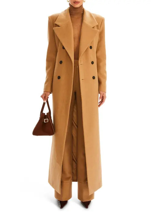 SER.O.YA Leche Wool Coat in Camel at Nordstrom, Size Large | Nordstrom