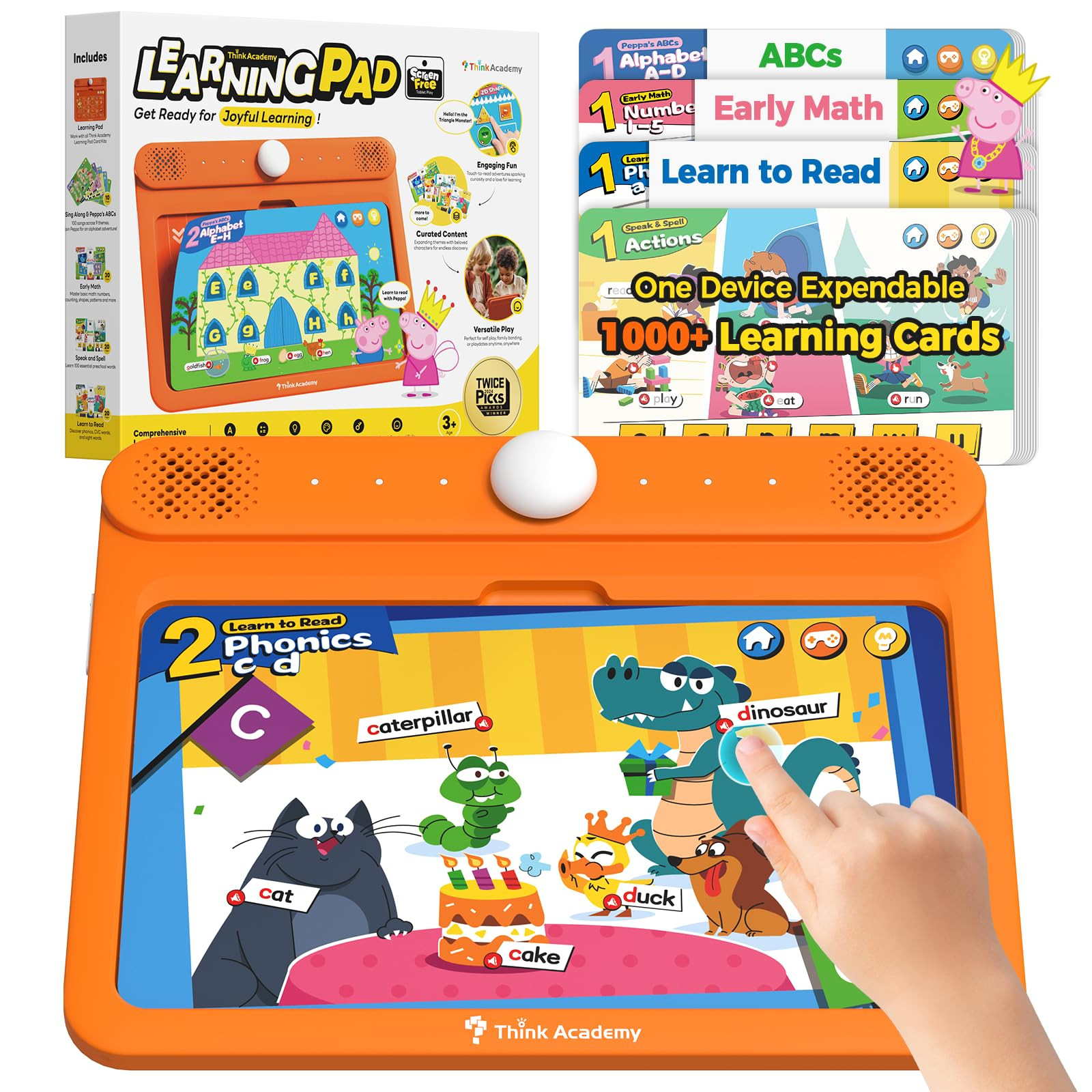 Think Academy Interactive Electronic Learning Pad - Learn-to-Read System with Sound Pages, Card-I... | Amazon (US)