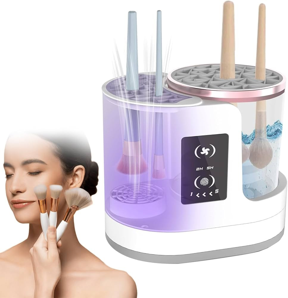 3 IN 1 Electric Makeup Brush Cleaner Machine With Makeup Brush Dryer-Holder, Automatic Makeup Bru... | Amazon (US)