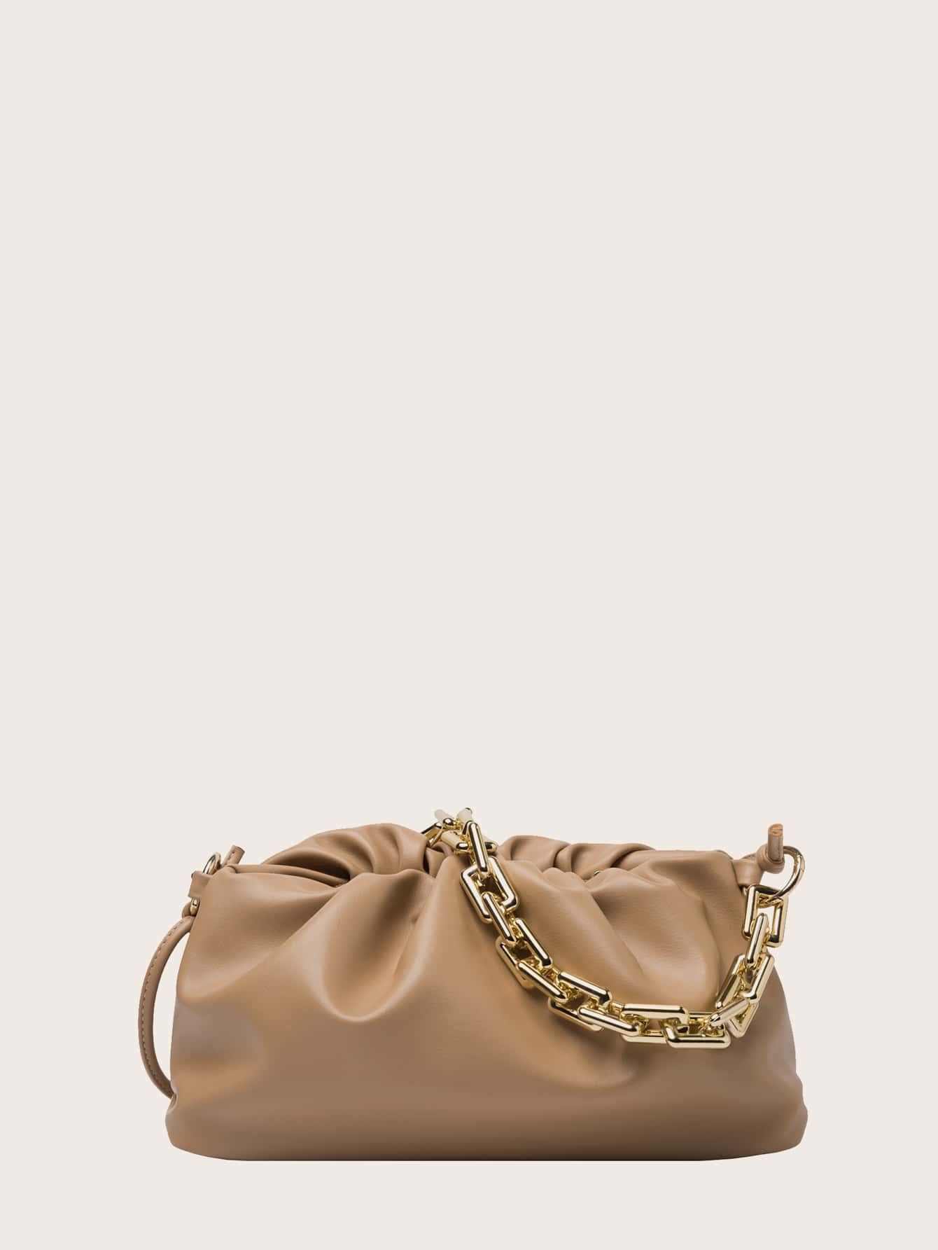 Ruched Chain Shoulder Bag | SHEIN