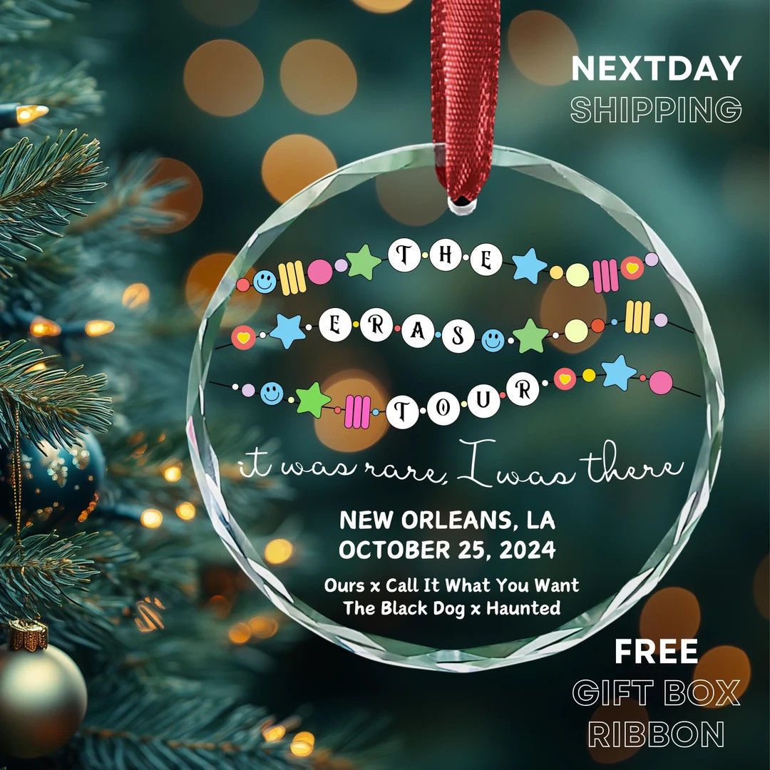 Custom Eras Ornament, Tour 2024 Ornament, It Was Rare I Was There, Swiftie Fan Glass Ornament, Ta... | Etsy (US)