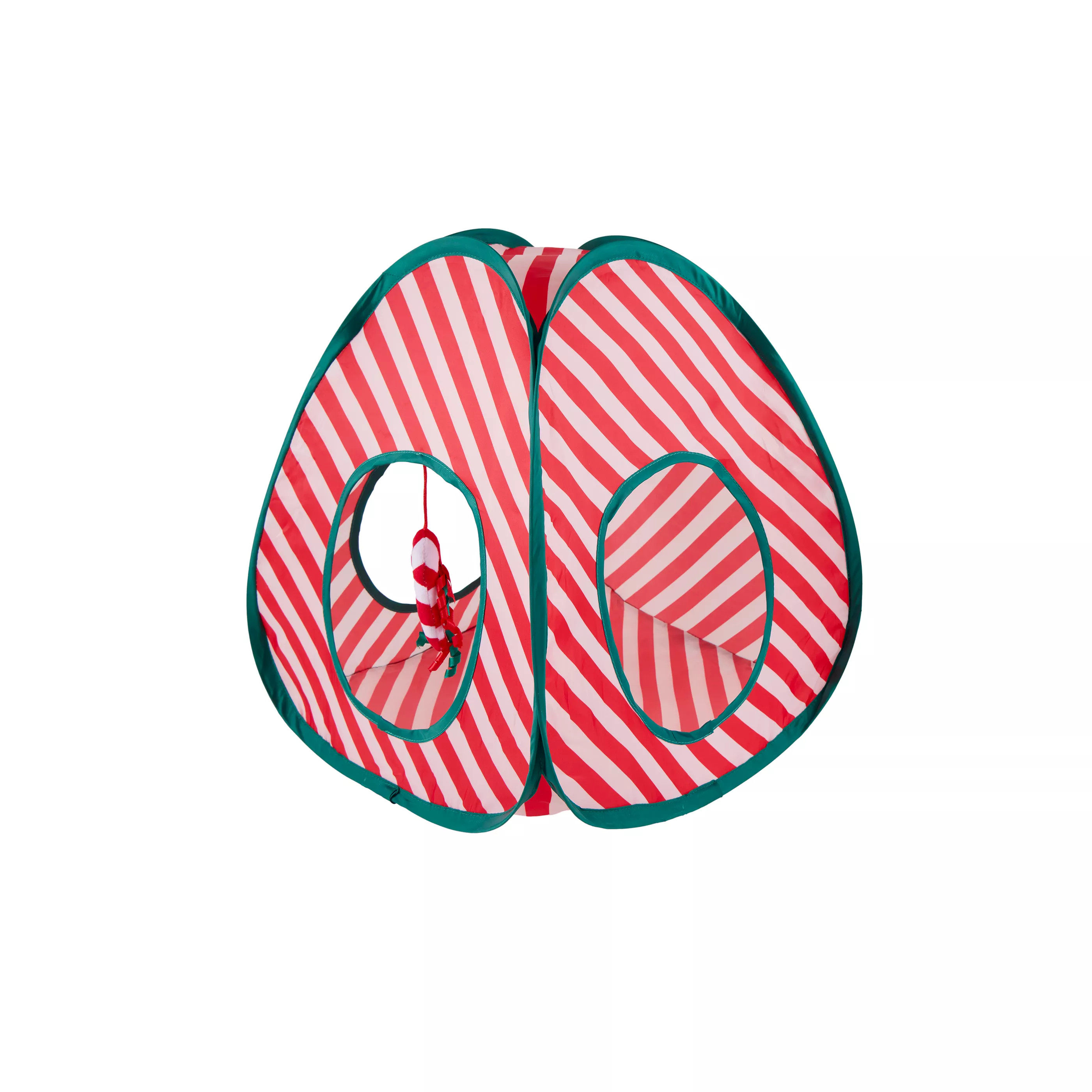 Merry & Bright&trade; Candy Can Striped Pop-Up Cat Tent | PetSmart