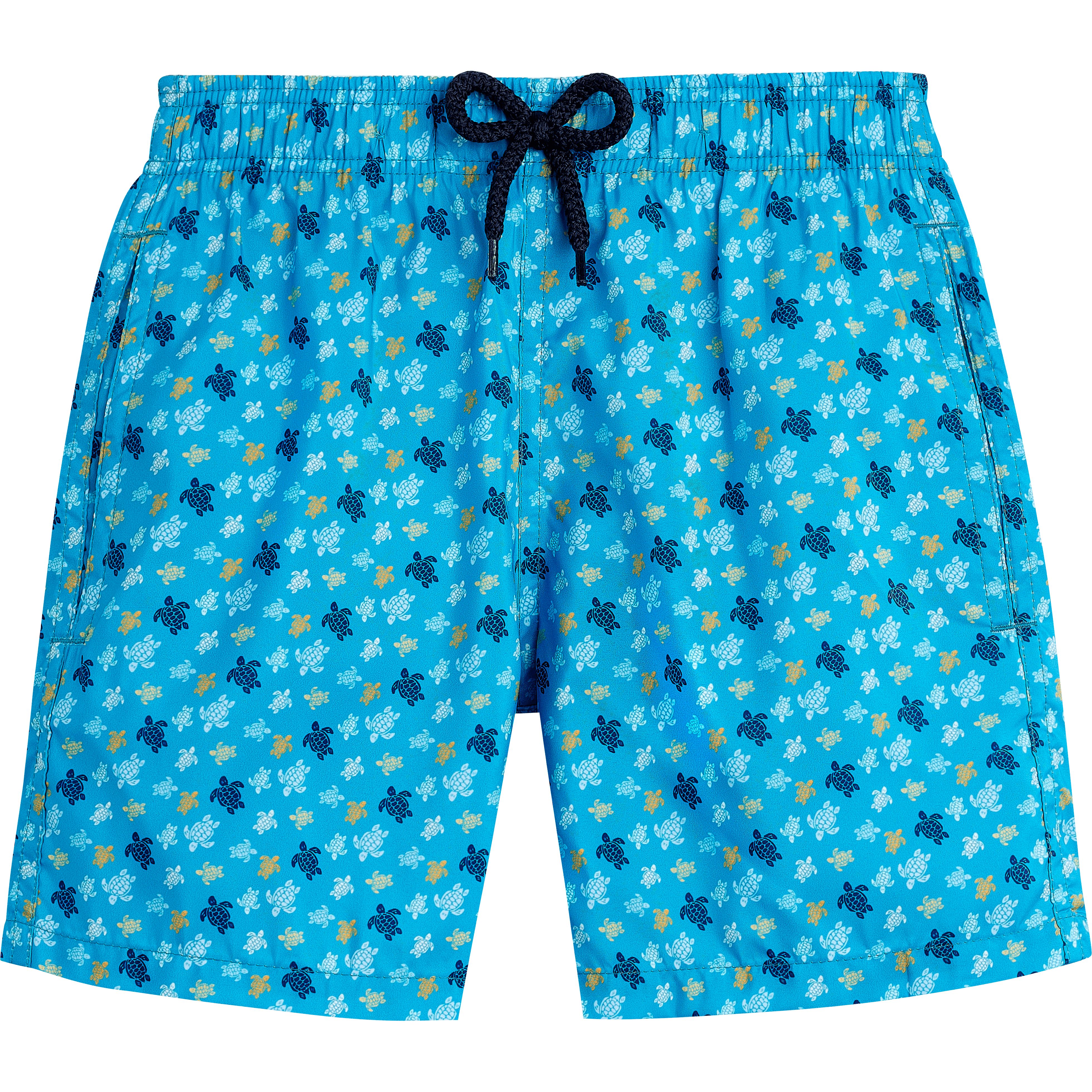 Boys Ultra-Light and Packable Swim Trunks Micro Ronde Des Tortues Rainbow | Vilebrequin (US)
