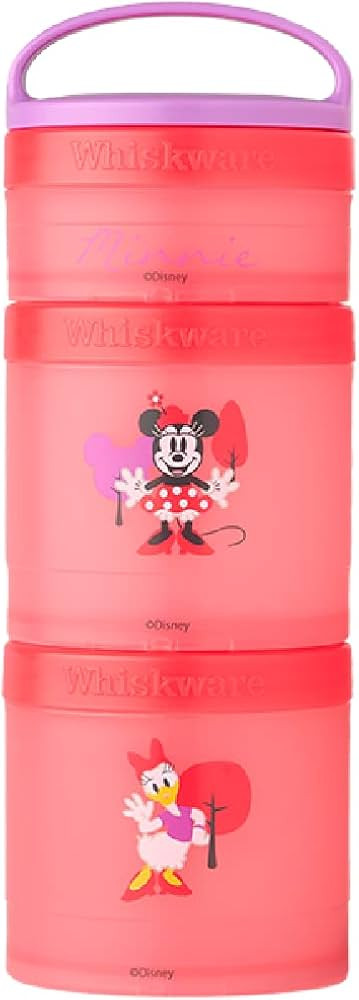 Whiskware Disney Stackable Snack Containers for Kids and Toddlers, 3 Stackable Snack Cups for Sch... | Amazon (US)