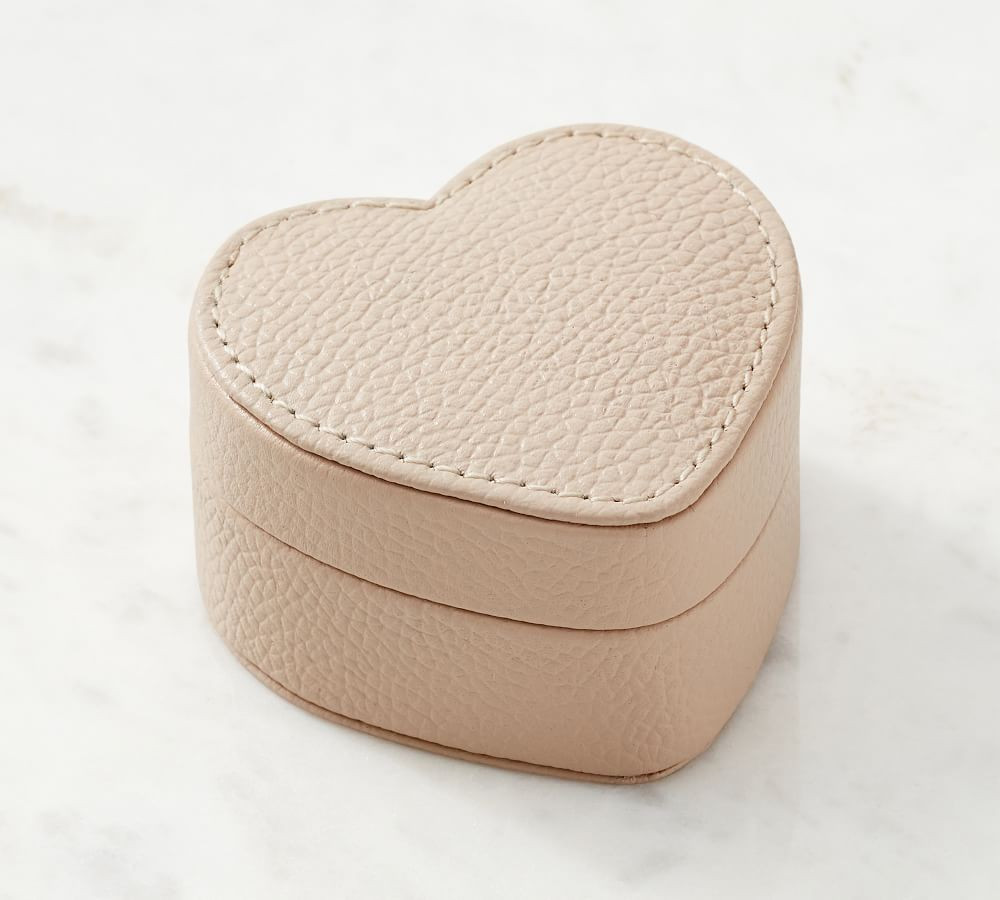Quinn Heart Shaped Leather Jewelry Box | Pottery Barn (US)