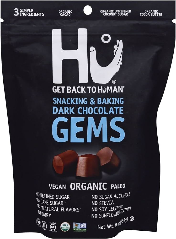 Hu Kitchen Organic Dark Chocolate Gems, 9 OZ | Amazon (US)