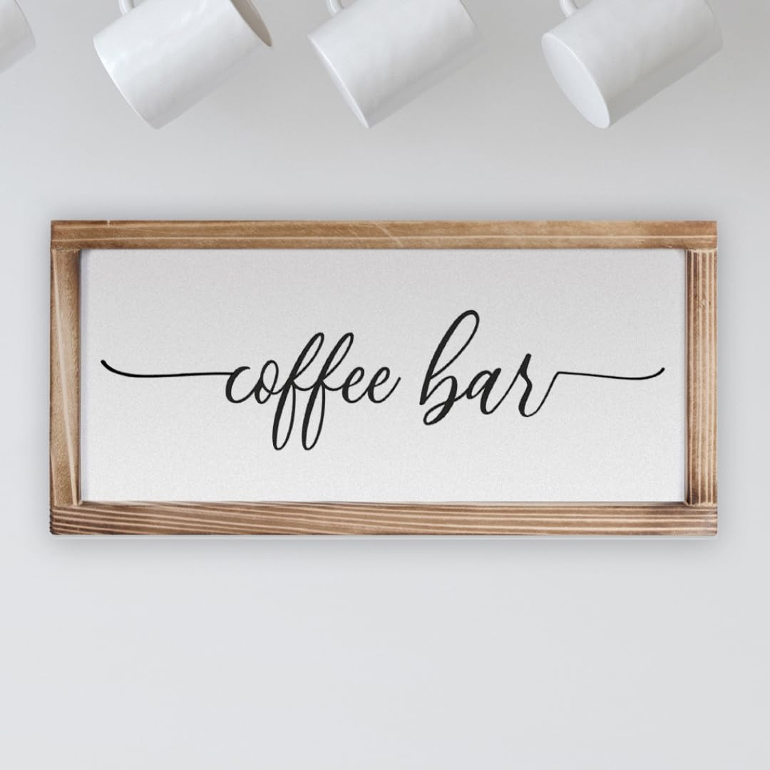 Coffee Bar Sign Decor 8x17 Inch, Coffee Sign, Coffee Decor for Coffee Bar Accessories, Coffee Tab... | Amazon (US)
