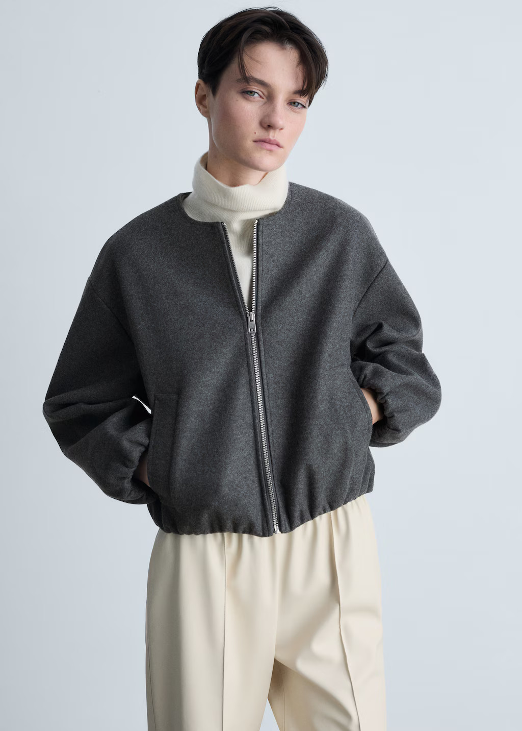 Gathered bomber jacket - Women | MANGO USA | Mango (US/MX/AU)
