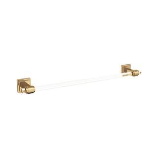 Amerock Glacio 18 in. (457 mm) L Towel Bar in Clear/Champagne Bronze BH36063CCZ | The Home Depot