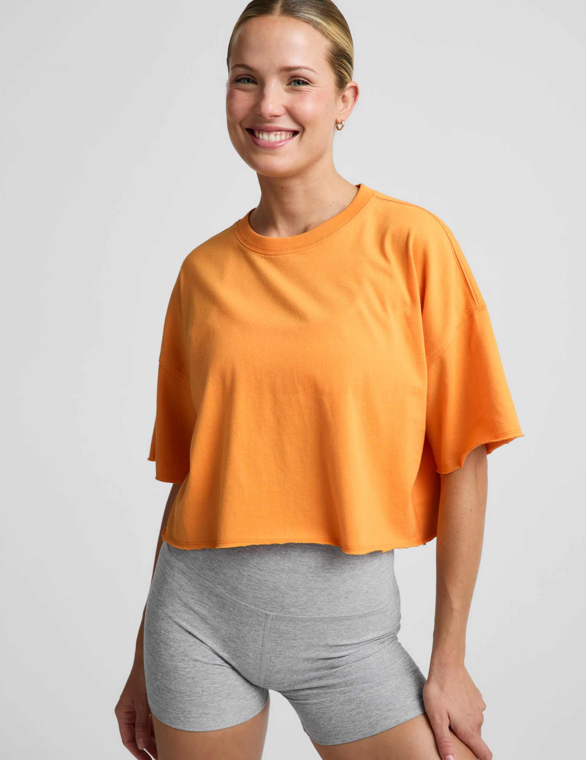 SoftKnit Better Than Ever Cropped Cotton Tee | Beyond Yoga | Beyond Yoga
