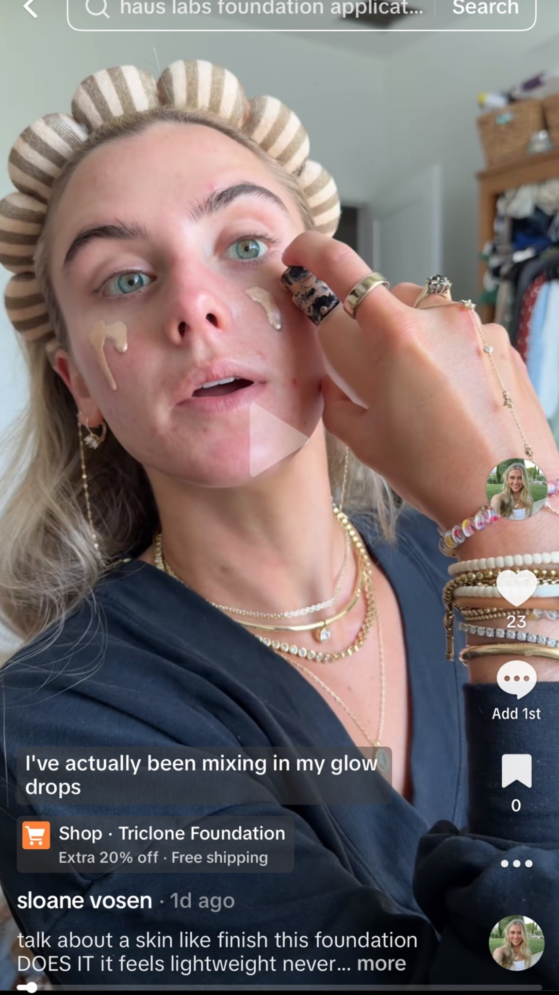 My shade is 220. Triclone™ Skin Tech Foundation

Redefining high-performance foundation with a skincare-infused, clean formulation. Powered by proprietary Fermented Arnica and 20+ skincare ingredients, this breakthrough medium, buildable coverage feels weightless for a naturally luminous, second-skin finish that lasts all day. @Sephora           @kohls
