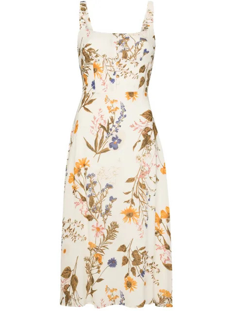 Reformation Camari floral-print Midi Dress - Farfetch | Farfetch (US)