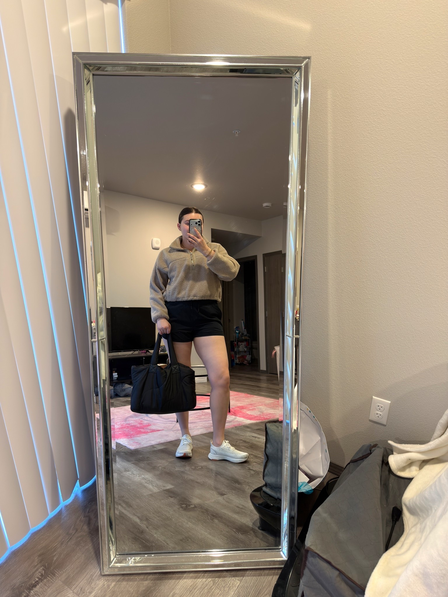 Comfy activewear for spring! Loved this for some morning Pilates 🧘🏻‍♀️

I’m wearing a M sweatshirt and shorts with size 9 sneakers

#LTKMidsize #LTKfitnessgoals #LTKootd