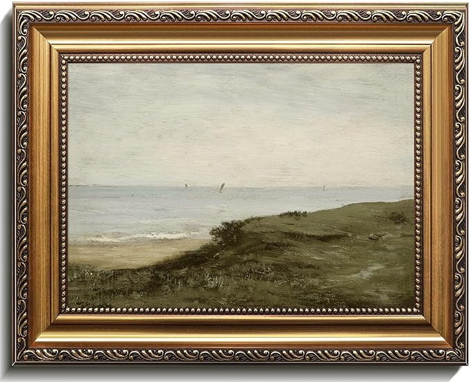 Vintage Gold Framed Fall Landscape Canvas Wall Art - Rustic Farmhouse Decor, Framed Wall Decor fo... | Amazon (US)