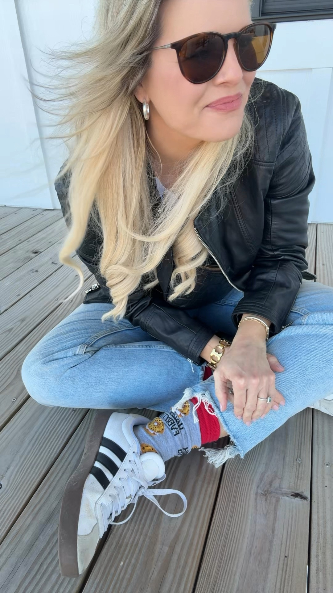 *can’t link socks on here but can be found at great Sox or sockologie 

I love simple outfits, and it was pretty cold on this day, so this under $200 leather jacket was a perfect piece to grab. An oversized white tee, a sling bag, some cute socks and comfy sneakers - all my fave. Being comfortable is a must for me and so I always want pieces in my closet that make me feel comfortable and cute. This is an easy outfit I always reach for to feel put together and comfy. 

This sling bag has always been a favorite of mine because I love the croco pattern, love the company and love the comfort. 

#LTKWorkwear #LTKFindsUnder50 #LTKSeasonal