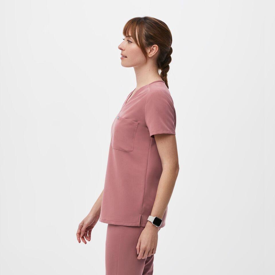 Women's Catarina One-Pocket Scrub Top™ - Mauve · FIGS | FIGS