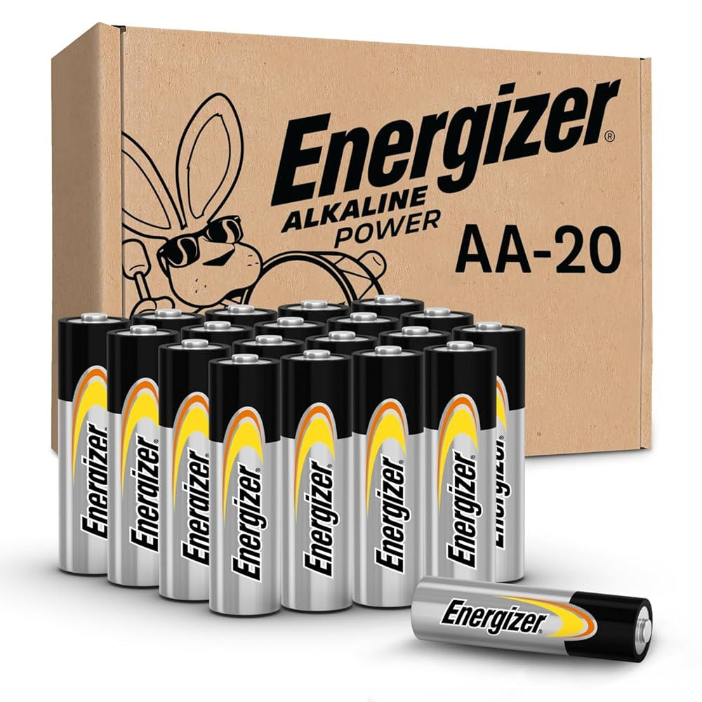 Energizer Alkaline Power AA Batteries (20 Pack), Double A Long-Lasting Alkaline Batteries | Amazon (US)
