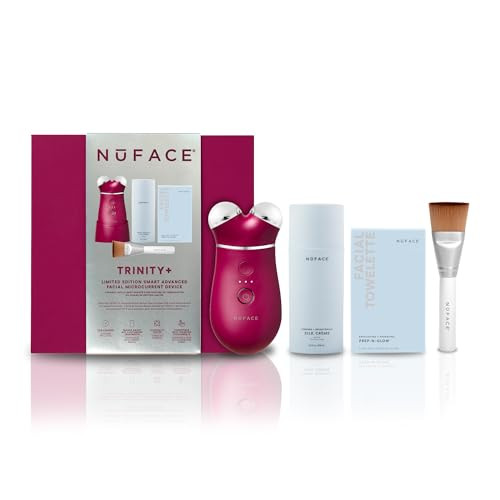 NuFACE TRINITY+ Microcurrent Facial Device Kit - Limited Edition FDA Cleared Face Massager Device + Microcurrent Gel Activator, Cleansing Wipes & Brush - Velvet Rose | Amazon (US)