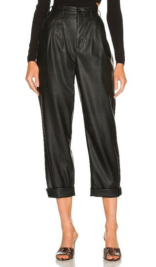 Kellin Pleated Trouser in Slate Black | Revolve Clothing (Global)