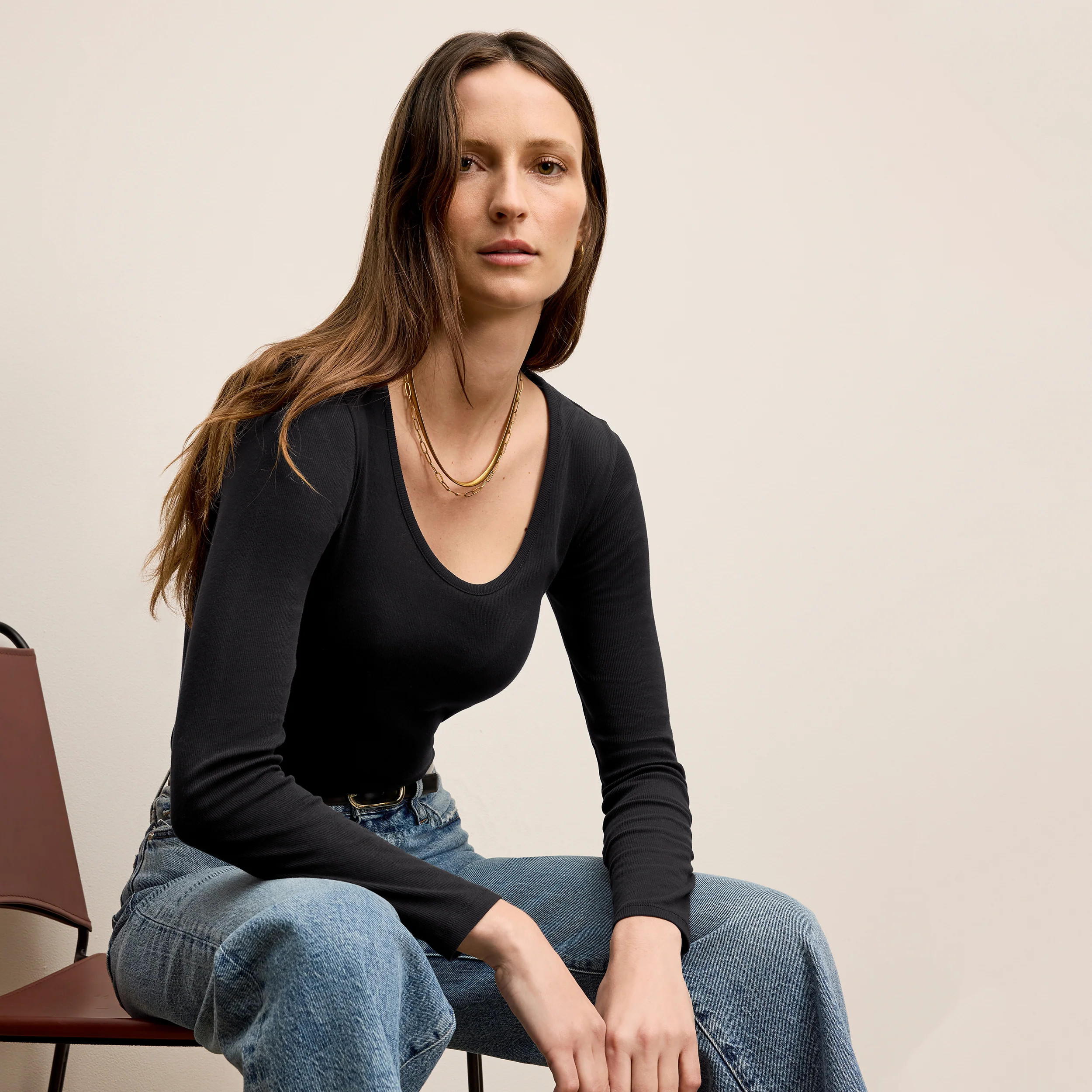 M.M.LaFleur The Marcia Layering T-shirt - Ribbed Pima Cotton | MM LaFleur