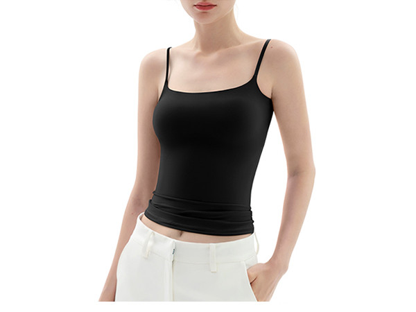 PUMIEY Women's Square Neck Tank Top Adjustable Spaghetti Straps Sleeveless Basic Tops Sharp Colle... | Amazon (US)