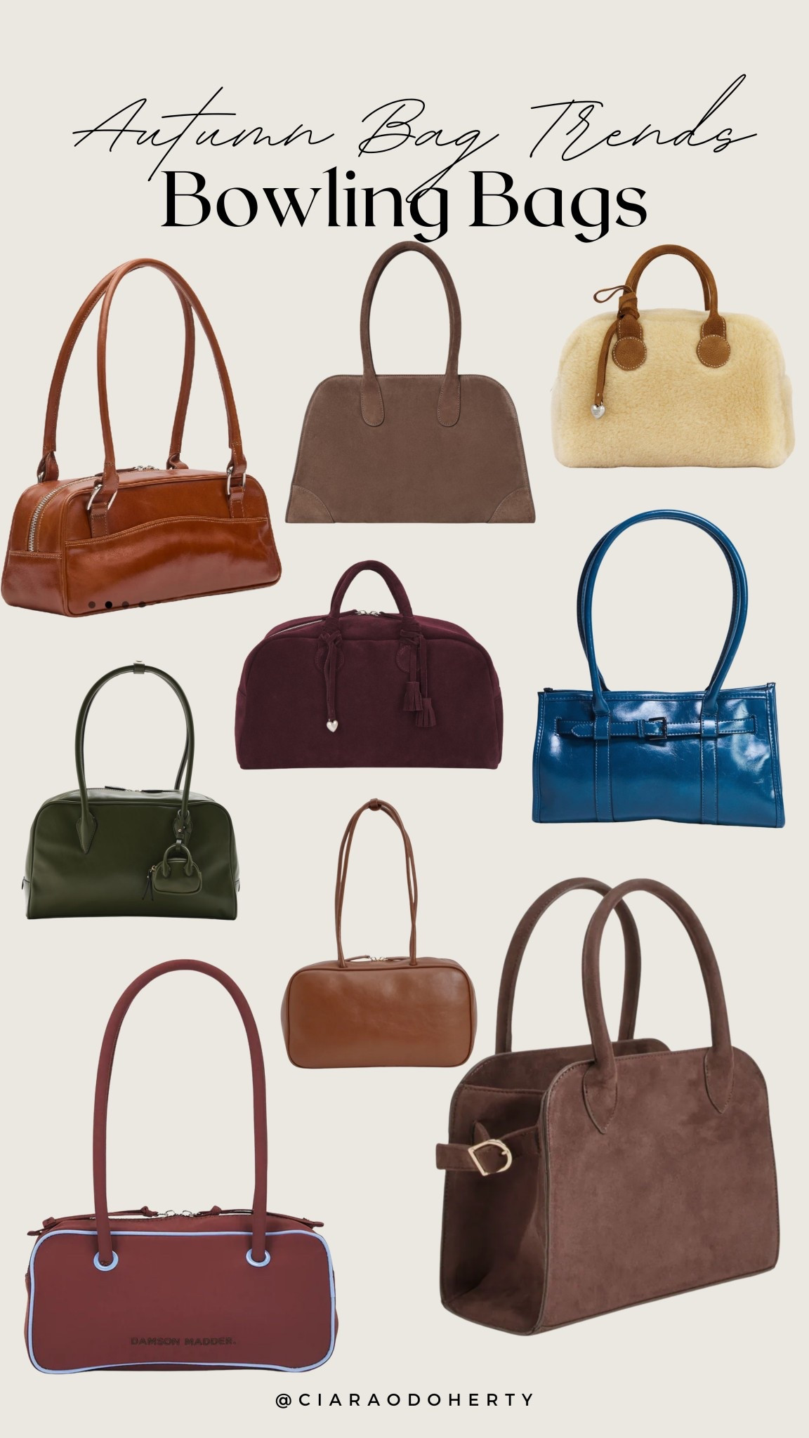 2025 Autumn Bag Trends: Bowling Bags
Bowling bag, suede bags, leather bags, shearling bags 
#LTKautumn #LTKFashionMonth #LTKireland