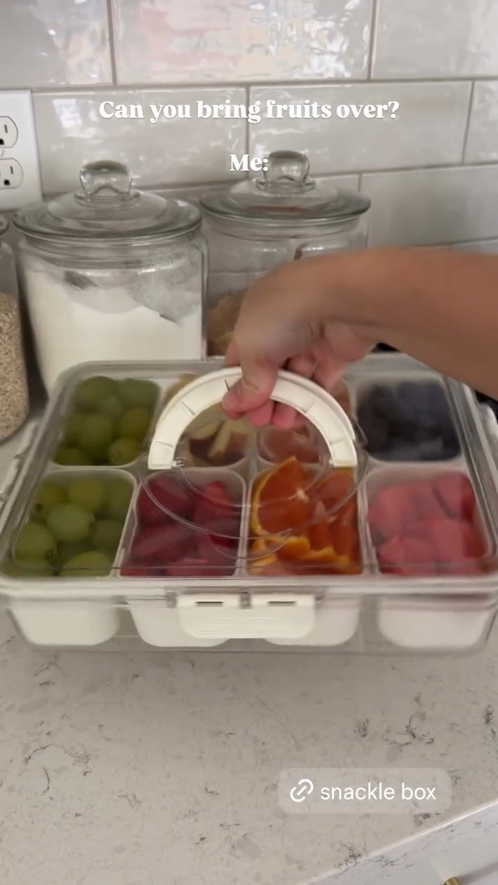 Snackle Box! Divided Serving Tray with Lid and Handle!

#LTKsummer #LTKhome #LTKtravel
