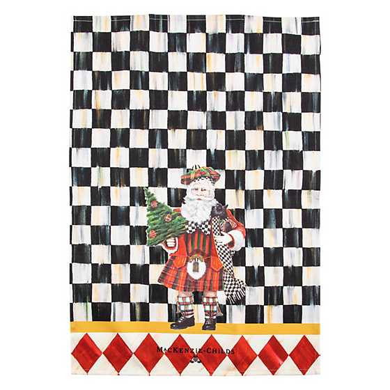 Scottish Santa Dish Towel | MacKenzie-Childs