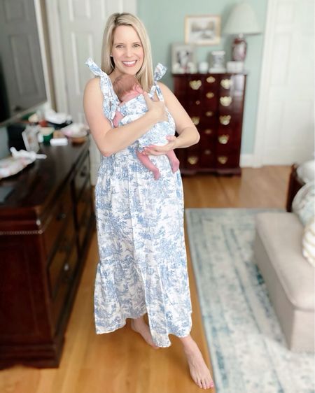 Blue toile dress, mommy & me match, Mother’s Day dress. Mother’s Day outfit, grandmillennial dress, maxi dress 
Mommy & baby matching outfit, baby shower dress, maternity photo dress

#LTKfindsunder100 #LTKbaby #LTKfindsunder50