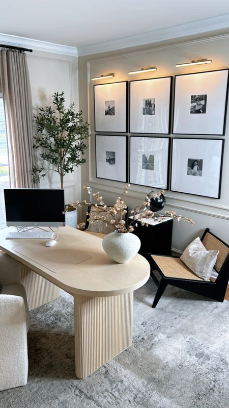 MY HOME OFFICE MAKEOVER
Classic Modern, transitional style, home office,  budget friendly, neutral decor, Japandi, rattan lounge chairs, fluted furniture, dining table, office desk, olive tree, lighting, Amazon homee

#LTKHome #LTKSaleAlert #LTKStyleTip