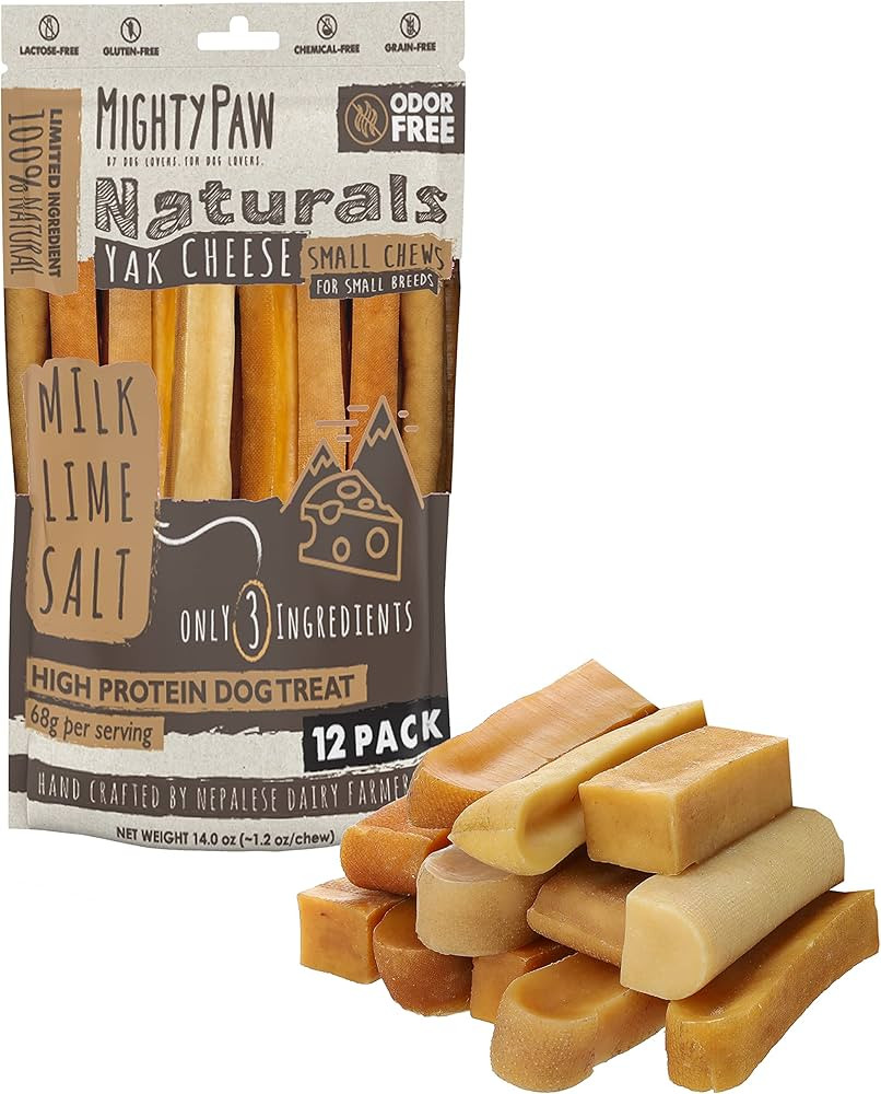 Mighty Paw Yak Cheese Chews for Dogs | All-Natural Long Lasting Pet Treats. Odorless and Great fo... | Amazon (US)