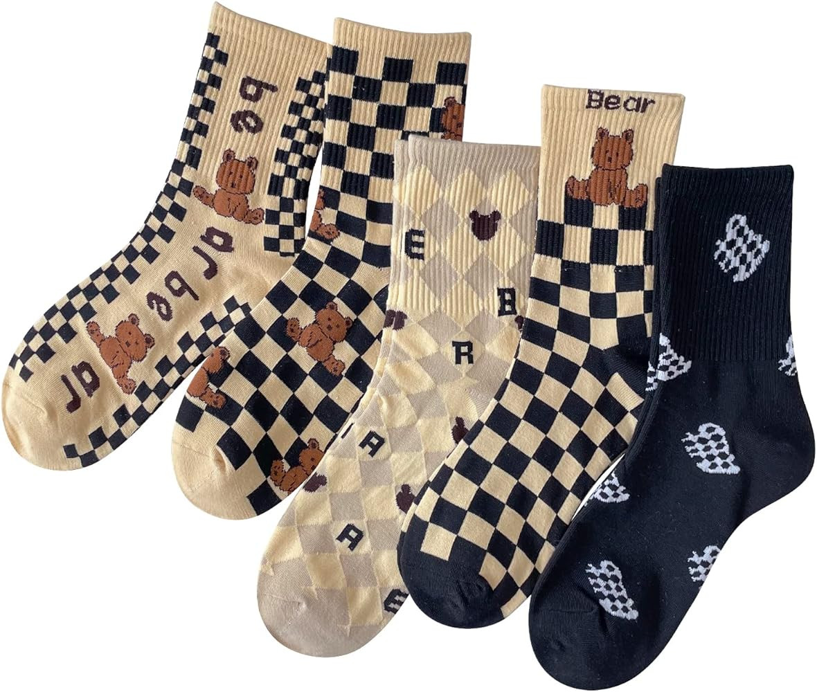 IIG 3-6 Pairs Womens Cute Animal Patterned Funny Novelty Cotton Crew Socks | Amazon (US)