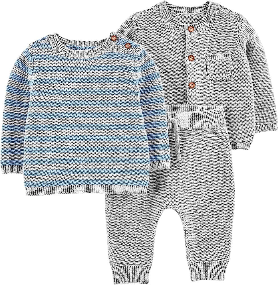 Simple Joys by Carter's Baby Boys' 3-Piece Sweater Set | Amazon (US)