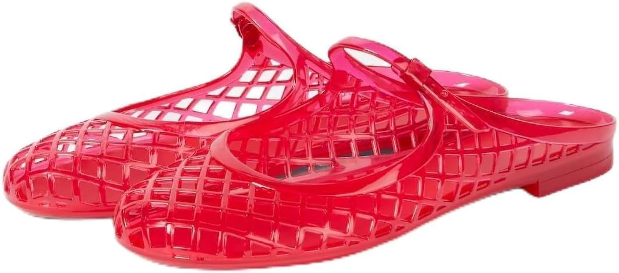 Clear Jelly Slide Sandals for Women Mary Jane Mules Breathable Closed Toe Flat Summer Slip On Mes... | Amazon (US)