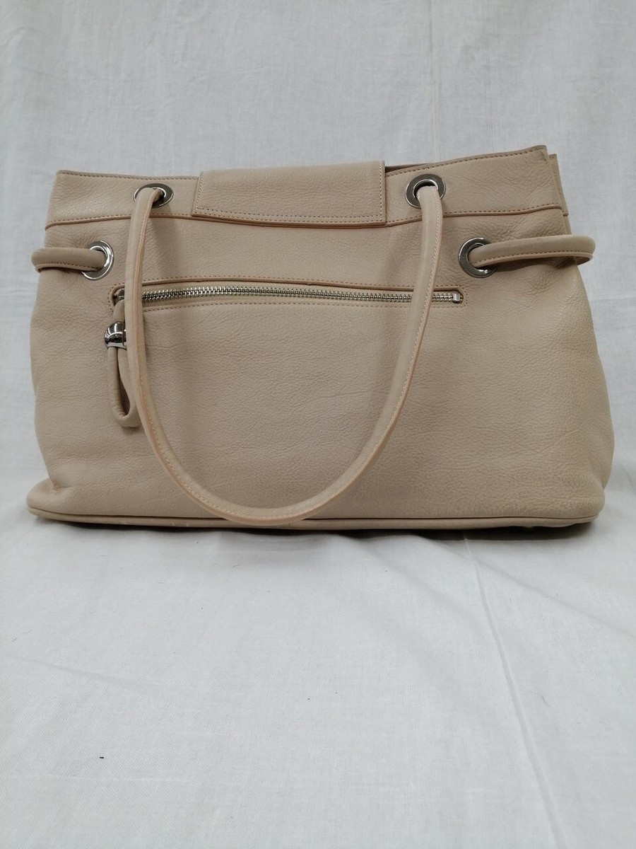 Chloe Beige Leather handbag Shoulder bag H 9.4 in D 5.5 in Double top handle | eBay US