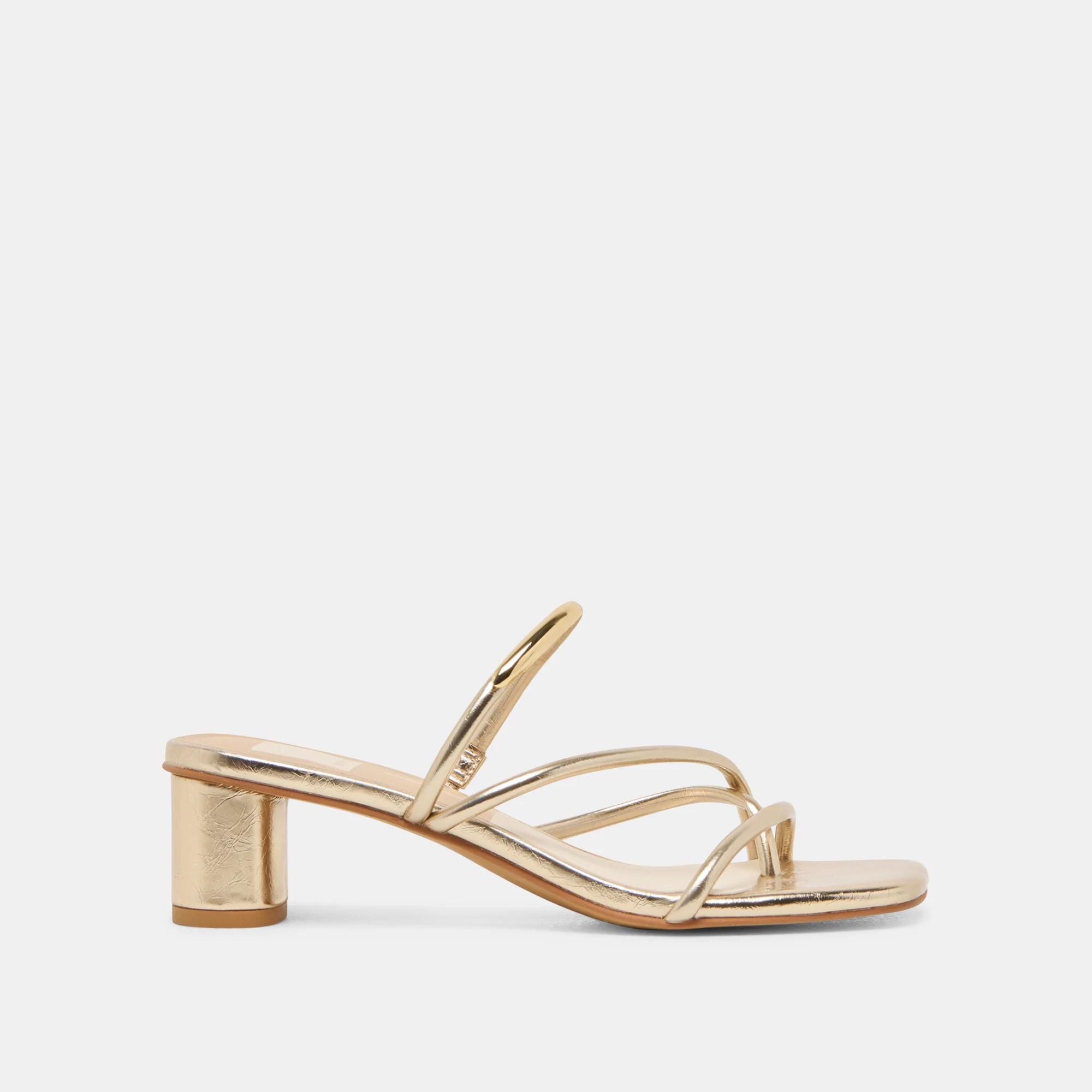 NAIRA HEELS GOLD METALLIC STELLA | DolceVita.com