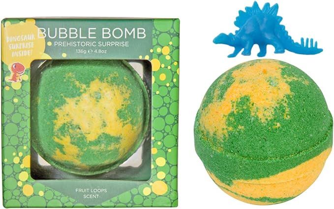 Dinosaur Bubble Bath Bomb for Kids with Surprise Dino Squishy Toy Inside by Two Sisters. Large 99... | Amazon (US)