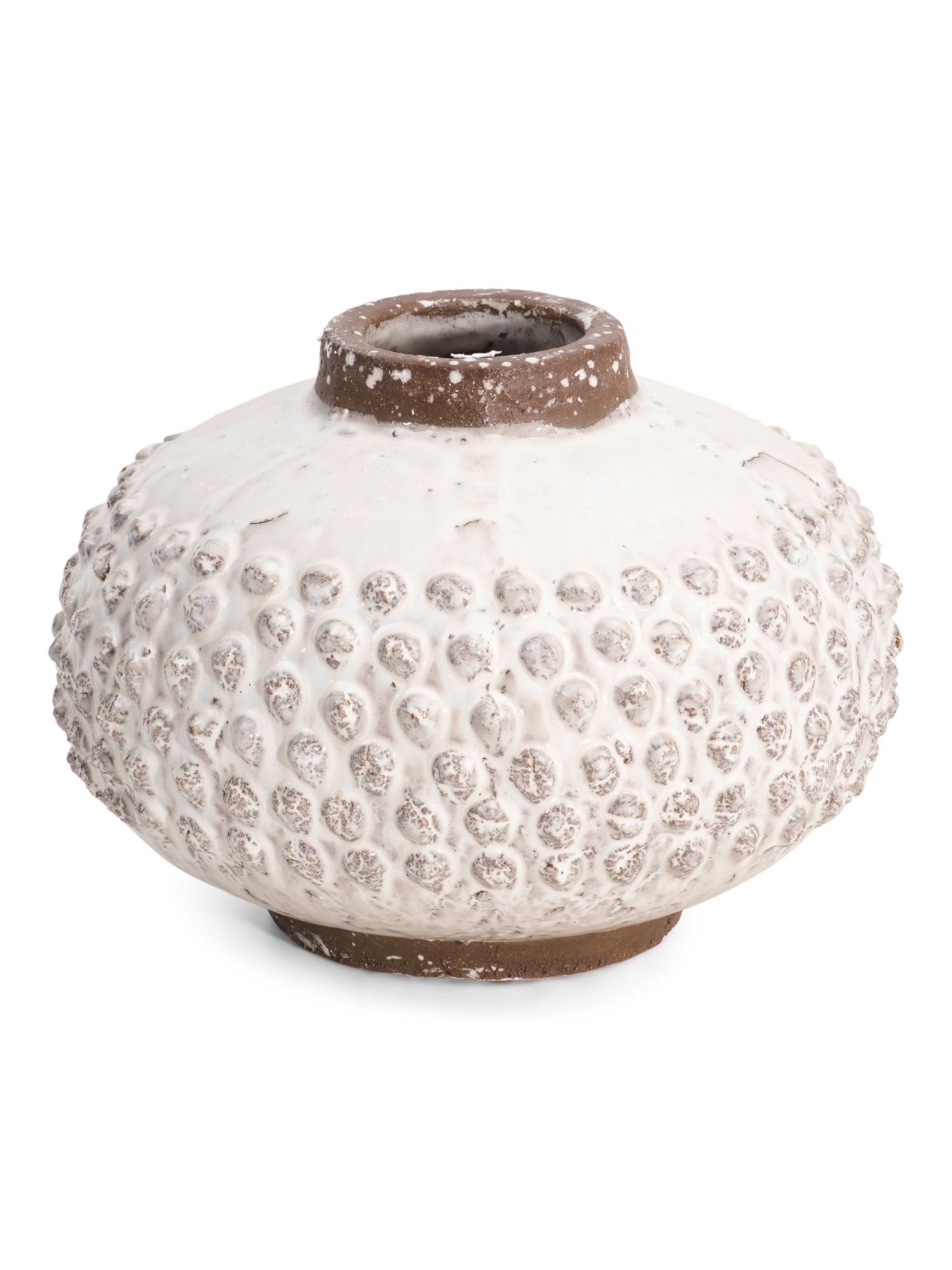 12in Textured Terracotta Vase | TJ Maxx