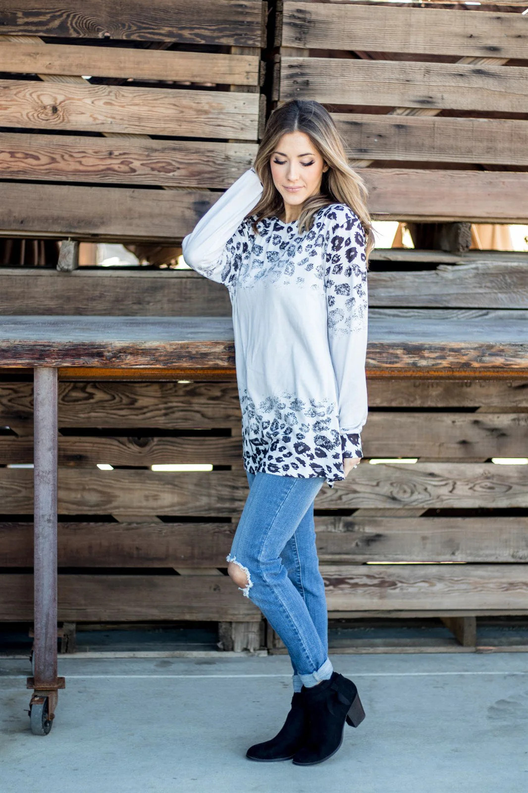 Ombre Cheetah Print Marley Tunic | Tickled Teal LLC