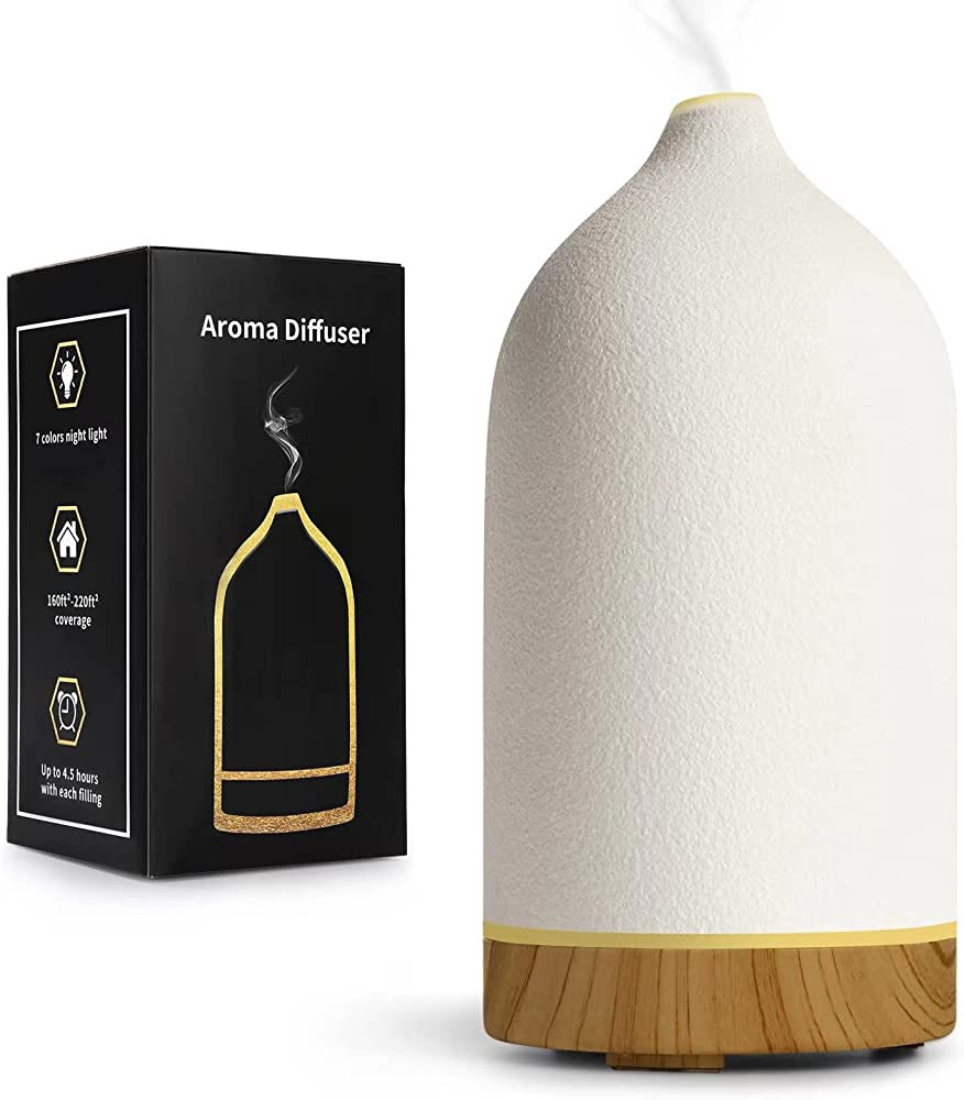 Ceramic Diffuser,Stone Essential Oil Diffuser, Ultrasonic Aromatherapy Diffusers,Essential Oils f... | Amazon (US)