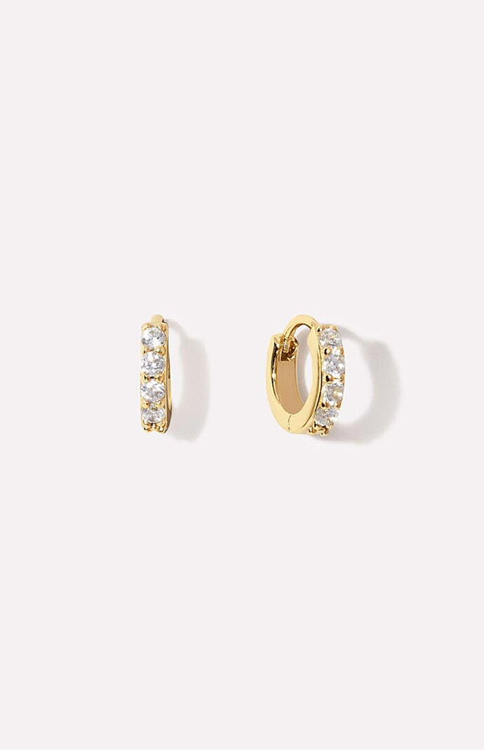 Ana Luisa Suzanne Huggie Hoop Earrings in Gold | PacSun