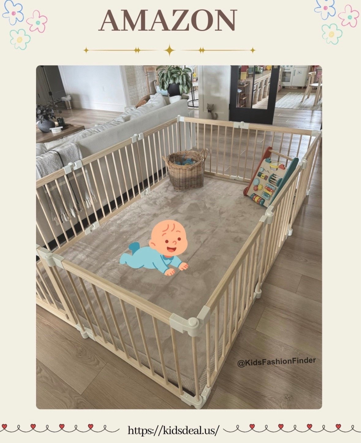 ✨ Safe Playtime, Happy Parents ✨
This playpen is a lifesaver 🙌 

Quick no-tool setup, sturdy wood & soft mesh, and a child-proof gate for total peace of mind 💕 

Perfect size for crawling, playing, or even outdoor fun! 🏡
Folds up easily → great for travel.

💯 Highly recommended for busy parents who need both safety + convenience!

#BabySafe #Playpen #MomLife #ParentingWin #BabyGear #ToddlerLife #BabyMustHaves 

 #LTKFamily

#LTKSaleAlert #LTKBaby